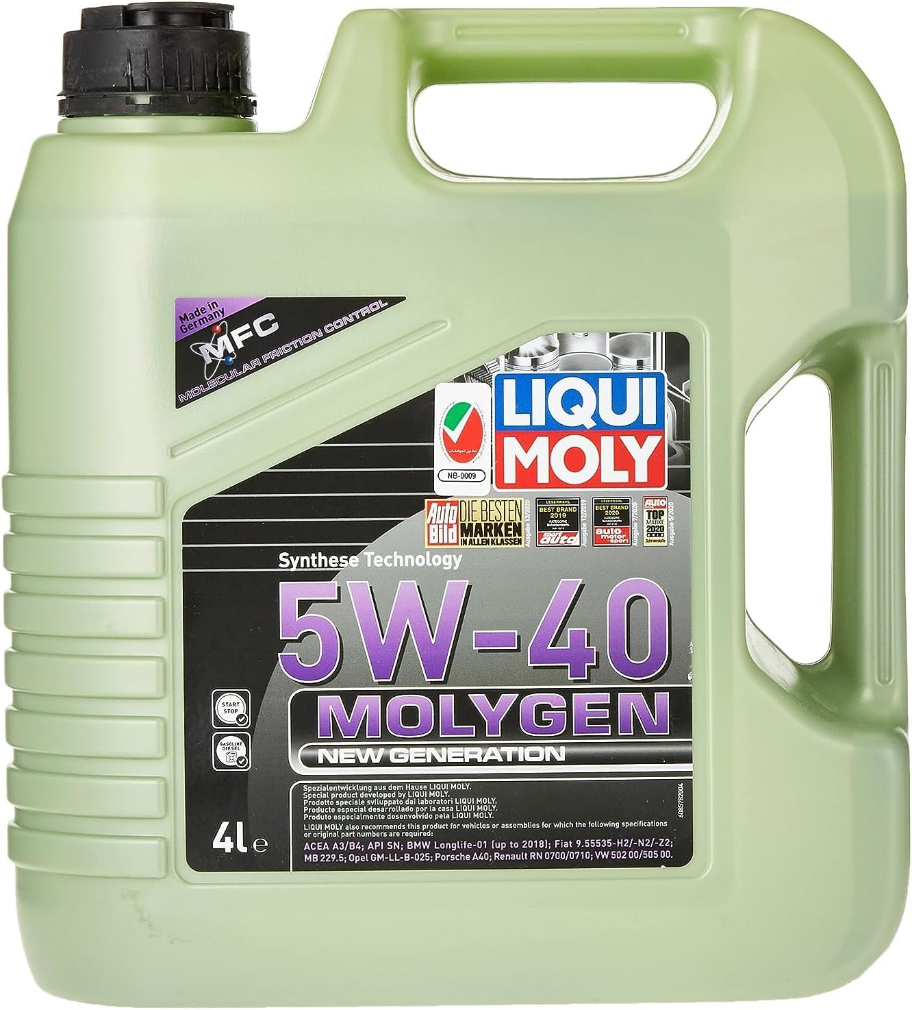 ليكوى مولى موليجين نيو جينيريشن   4لتر   5w40